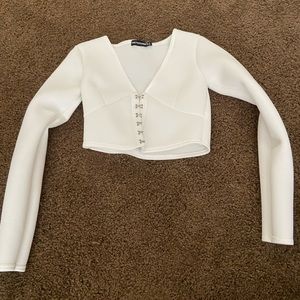 PLT long sleeve crop top